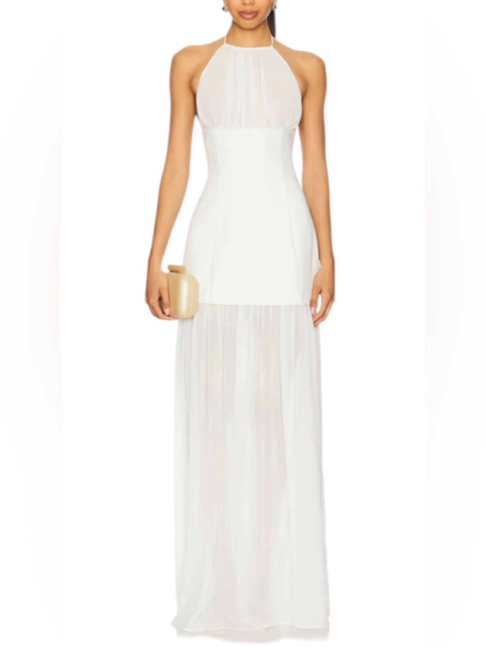 Camila Coelho Roquel Maxi Dress in Ivory - Size Medium